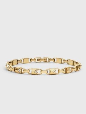 Michael Kors Gold Link Bracelet with Pavé Mercer Triangle Accents